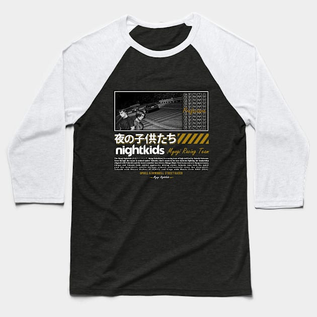 Nightkids Streetwear Style Initial D Baseball T-Shirt by Cholzar